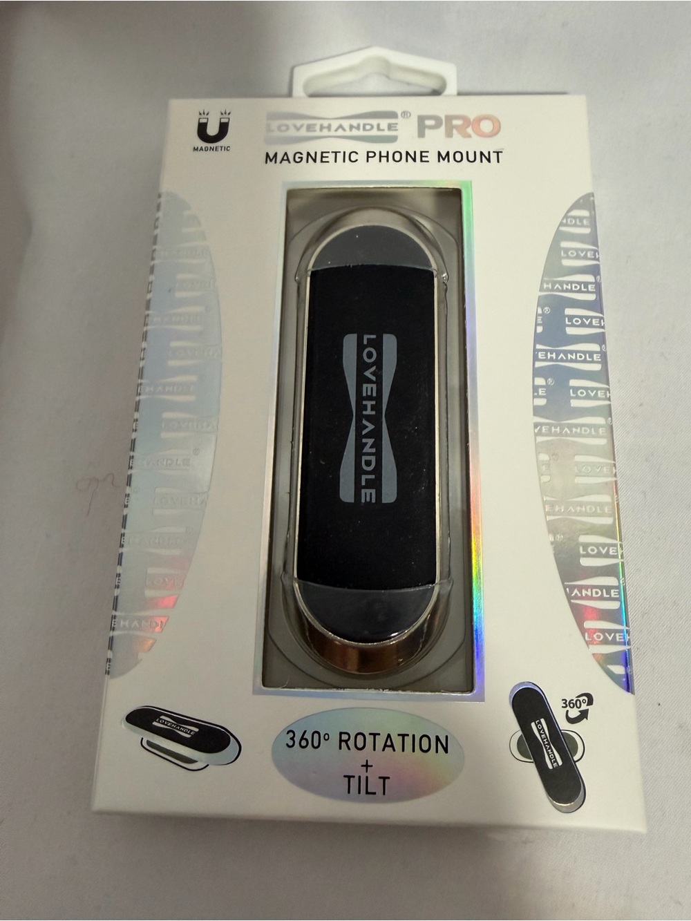 NIB LOVE HANDLE PRO Magnetic Phone Mount